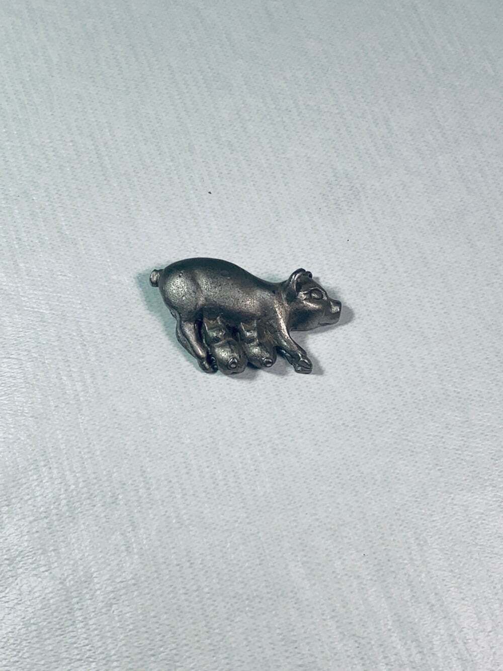 Pewter Mom Sow pig and piglets